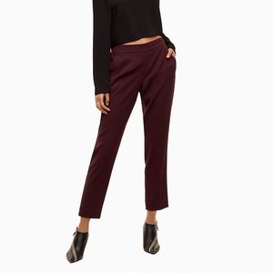 NWOT Aritzia Babaton Conan Silk Pinstriped Pants as 2